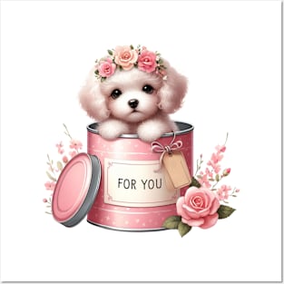 Valentine Poodle Dog For You Posters and Art